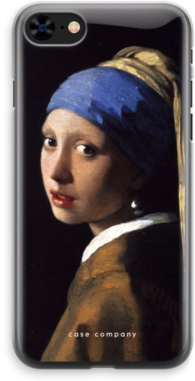 Case Company® - Hoesje geschikt voor iPhone 8 hoesje - The Pearl Earring - Soft Cover Telefoonhoesje - Bescherming aan alle Kanten en Schermrand