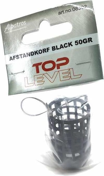 Albatros Afstandkorf Black - aerodynamische metalen feeder met ring van lood aan de onderzijde 60GR