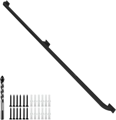 Metalen trapleuning - Wandgreep trap - Veilig traplopen - Smeedijzer sterk - 150cm lengte