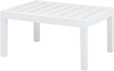 Balkontafel - Tuin Tafel - Buiten Zitten - Weerbestendig Plastic - 78x55x38 cm - Wit
