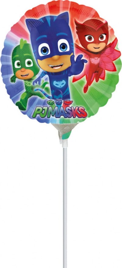 PJ Masks™ ballon op stokje 23 cm - Feestdecoratievoorwerp
