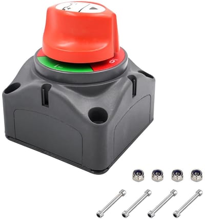 Allecto - Batterij-isolatieschakelaar - Heavy Duty - Waterdicht - Hoogstroomschakelaar - Voor Camper Jacht Boot Vrachtwagen
