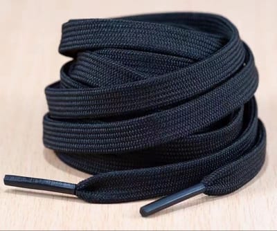 100 cm Sneaker Veters -Platte elasticiteit -Shoe laces -Platte veters - Breedte: 10mm- kleur: zwart