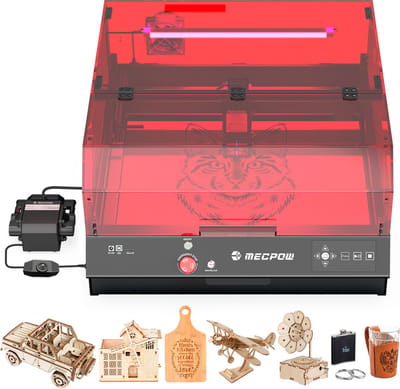 Mecpow X4 Pro 22W lasergraveermachine met ingebouwde camera, acryl beschermkap en FDA klasse 1-certificering