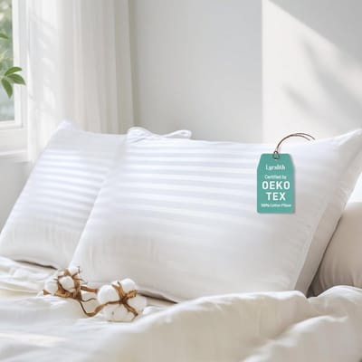 Set van 2 Hoofdkussens 100% Katoen Hypoallergeen - Standaard/Queensize - Hotelkwaliteit voor Zij-, Rug- en Buikslapers