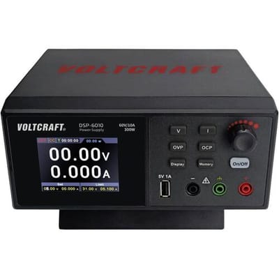 VOLTCRAFT DSP-6010 Labvoeding, regelbaar 0 - 60 V 0 - 10 A 300 W USB 2.0 bus A Op afstand bedienbaar Aantal uitgangen: 1 x