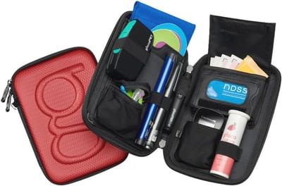 Diabetische Reiskoffer - Organizer voor Bloedsuikerteststroken, Medicijnen, Glucose Meter en Toebehoren