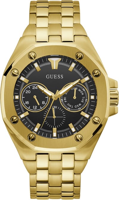 Guess Top Gun GW0278G2 Horloge - Staal - Goudkleurig - Ø 46 mm