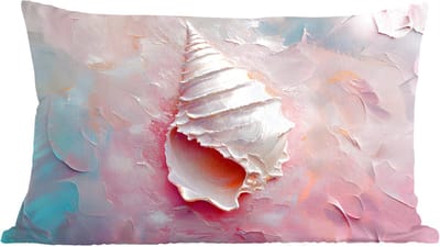 Sierkussens - Kussentjes Woonkamer - 60x40 cm - Schelp - Pastel - Pink