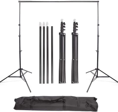 Verstelbaar Achtergrond Stand Systeem voor Fotografie 2.8x3m - Inclusief Draagtas