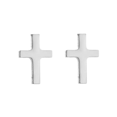 Fako Bijoux® - Oorbellen - Steker - Stainless Steel - Kruisje