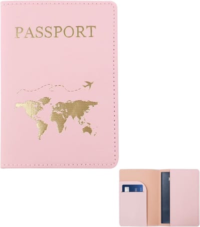 Famanu - Slanke RFID-reisportemonnee met paspoorthoes en kaartsleuven, unisex
