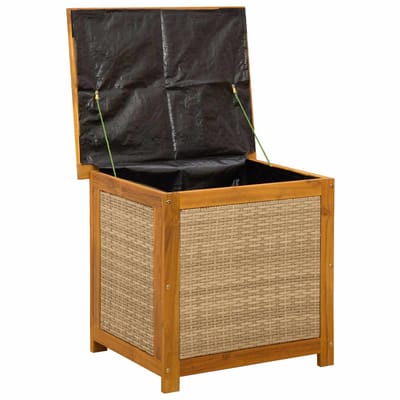 vidaXL - Tuinopslagdoos - 88 - L - Massief - Acacia - Hout - 60 - x - 50 - x - 56 - cm - Beige