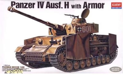Academy Modelbouwpakket Militaire voertuigen - 13233 Panzer IV Ausf. H met Pantser WWII - Duitse Tank Plastic - 1:35 - Modelbouw