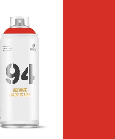 MTN94 Bloedrode spuitverf - 400ml lage druk en matte afwerking