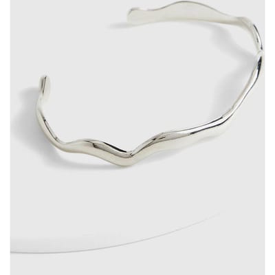 boohoo Dames Squiggle armband | Zilver