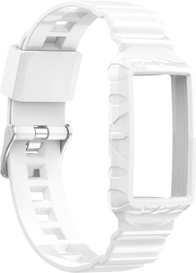Siliconen bandje - geschikt voor Fitbit Charge 5 / Charge 6 - wit
