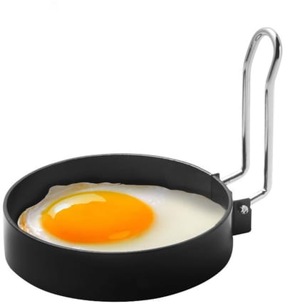 Eiervorm - Rond - Ei vorm rondje - Pannenkoek vorm cirkel - Bakvorm pan - Gebakken ei - Eieren bakken - Circular egg ring - Round shaped mold - RVS - Perfecte vorm - 7,5 cm - Jonyx