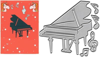 Snijmallen Muziek - Papier Ambachten - Kaarten Maken - Koolstofstaal Metaal - Dun En Schoon - Zilver