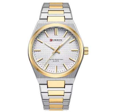 Curren - Herenhorloge - Polshorloge - Heren - Horloge - Horlogedoos - Mannen - Zilver Goud - RVS