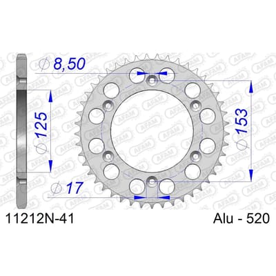 Tandwiel Afam 520 41 dents