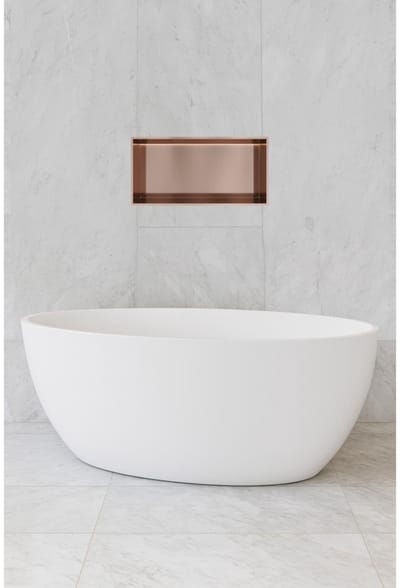 Hotbath &More BOX060L inbouwnis 30x60x10cm met verlichting geborsteld koper PVD