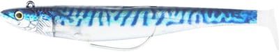 Westin Magic Minnow Weedless Jig 28g 12.5cm Haak 1/0 – Weedless Shad voor Zeebaars - Kleur : Real Mackerel