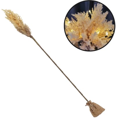 Non-branded Decoratietak Astilbe Led 90 Cm Hout/veren Lichtbruin