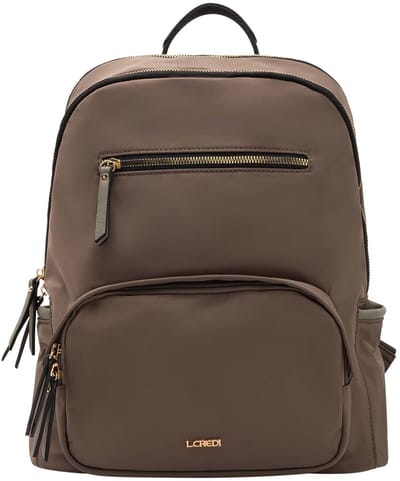 L.CREDI Vrije tijd rugzak Rugzak Odeta Backpack Khaki Bruine