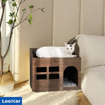 Kattenhuis - kattenhok - Kattenmand - Kattenhuisje - hout