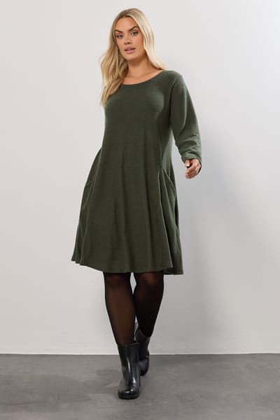 Yours Khaki Groene Soft Touch Zakjurk Size 44