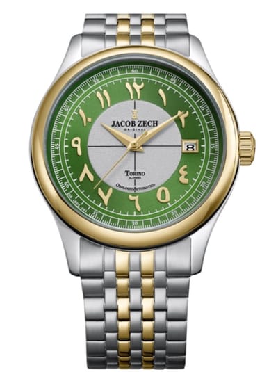 Jacob Zech Herenhorloge Torino Groen/Zilverkleurig Z16.1605.001