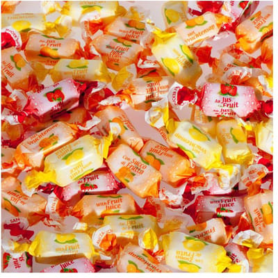 De Bron Fruit toffee - Snoep - suikervrij - 1000 g