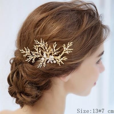 Peigne à cheveux de mariée, bandeau, accessoires pour cheveux de mariage, fleur en strass, accessoires pour cheveux de mariée, diadème, bandeau, bijoux de tête brown