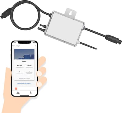 Micro Omvormer - Zonne-energie Converter - Zonnepanelen Aansluiten - Ingebouwde WiFi Module - 300 Watt - Zwart