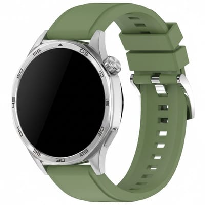 Siliconen bandje - geschikt voor Garmin Vivoactive 4 / Venu 4 (45mm) / Venu 3 / 2 / Forerunner 255 / Forerunner 265 / 570 (47mm) en Polar Vantage M / M2 / V3 / Grit X (Pro) - groen
