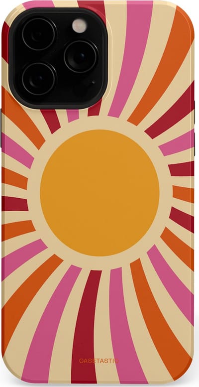 Casetastic Hoesje Geschikt voor Apple iPhone 13 Pro Magsafe - Stijlvolle Beschermende Duo-layer Case - Retro licht