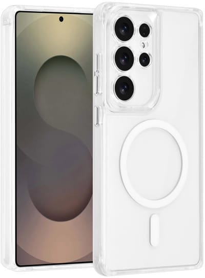 Schokbestendig Doorzichtig Hoesje | Geschikt voor: Samsung Galaxy S25 Ultra - Back Cover Transparant | Compatibel met MagSafe