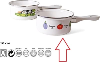 Steelpan - Ø16 cm - geglazuurd - alle warmtebronnen - model Vegetable