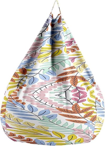 Zitzakhoes Zonder Vulling - Luie Sofa Cover - Opbergen en Ontspannen - Met Handvat en Rits - 70x80cm - Multicolor