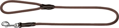 Hunter Looplijn Freestyle Nylon Rond Bruin - Hondenriem - 110x1 cm