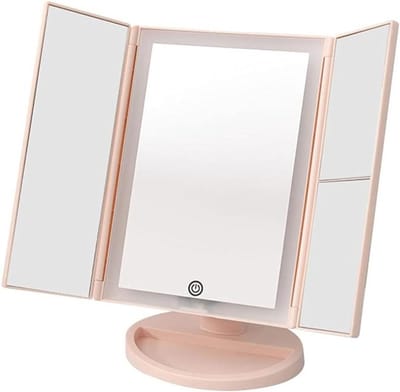 Cosmetische Spiegel - Make-up Spiegel - Make-up Aanbrengen - Vergrootglas Functie - 660 Gram - Roze