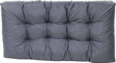Palletkussen - Zitkussen - Tuinmeubilair - Waterafstotend uv-bestendig - 120 x 60 x 18 cm - Grijs