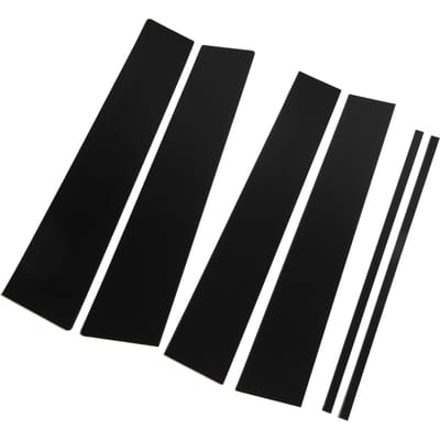 6 Pièces Moulure de Garniture de Porte Montant B Noir Brillant PC Protection de Poteau de Fenêtre pour Hilux 2015 à 2023 black