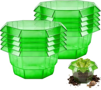 10 stuks slakkenkraag: 23 cm slakkenbeschermringen voor optimale slakkenbestrijding, duurzame kunststof slakkenafweer voor je tuinplanten