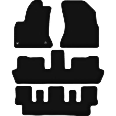 BASIC zwarte velours matten voor: Citroen C4 Grand Picasso 7-zits (2006-2013)