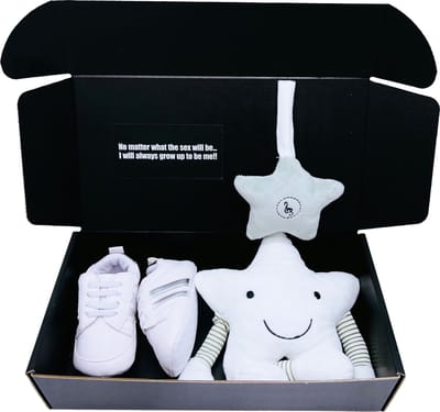 Maternity gift - kraamcadeau unisex - gender reveal - ook rechtstreeks te versturen als cadeau - No matter what the sex will be, I will always grow up to be me!