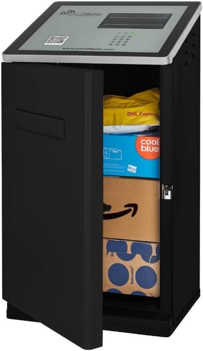 Pakketbox Muurbevestiging - Brievenbus Pakketten - Veilig Ontvangen - App Bediening - H85xL46xD39cm - Zwart