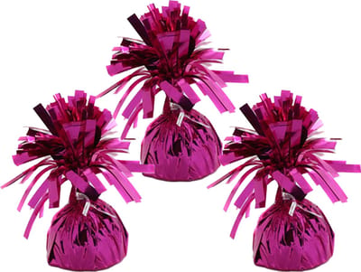 Haza Ballon gewichtjes - 3x - fuchsia - 170 gram - gewichtjes voor helium ballontrosjes