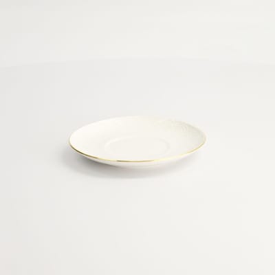 Tokyo Design Studio - Nippon White Gold Rim Schotel - Wit met Gouden Rand - 12 cm - Voor Straight Cup Wave